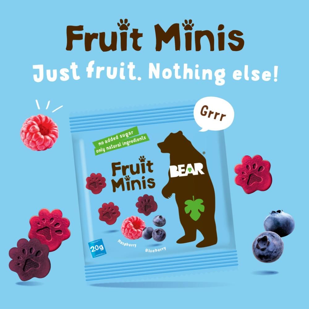 Bear - Fruit Minis Blueberry & Raspberry 5 - 20g