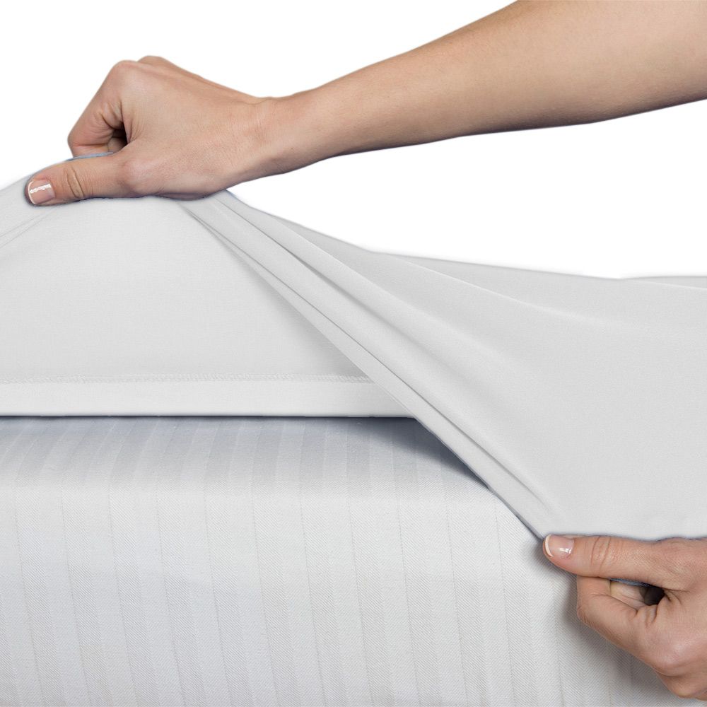 Bsensible - Fitted Sheet & Mattress Protector - 90x200cm - White 