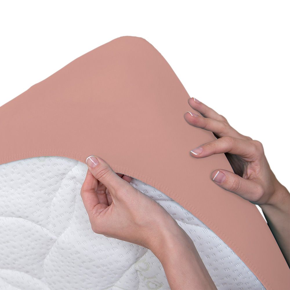 Bsensible - Crib Sheet & Mattress Protector - 60x120cm - Pink