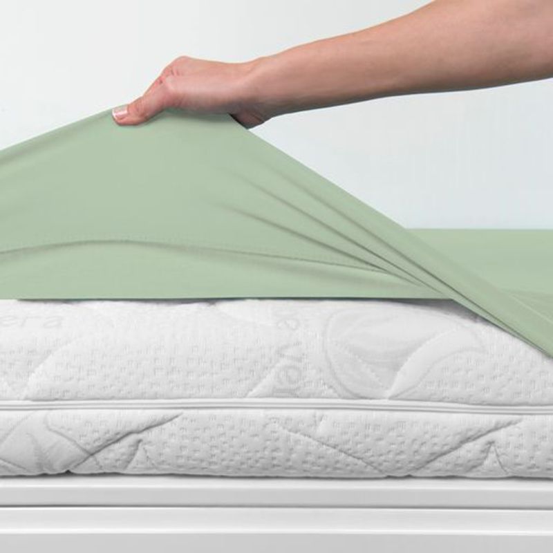 Bsensible - Crib Sheet & Mattress Protector - 60x120cm - Green