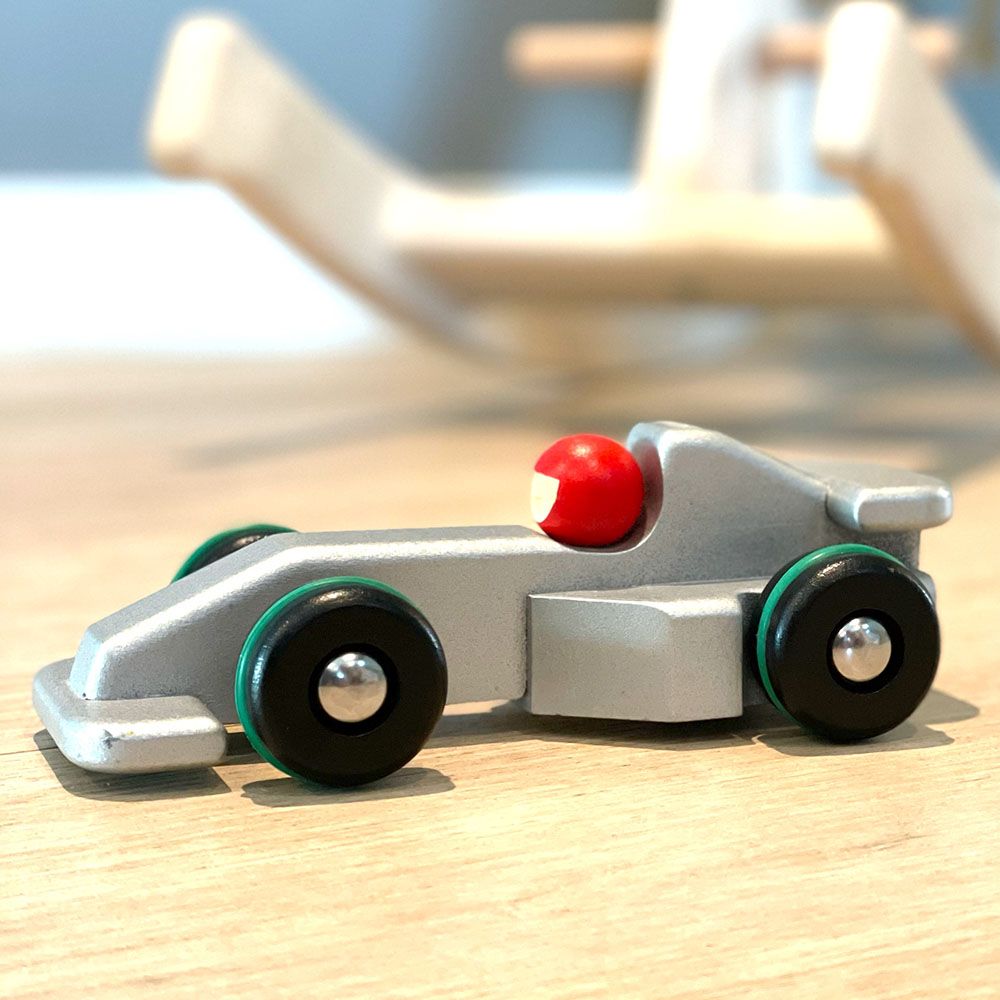 BAJO - Racing Wooden Car - Silver