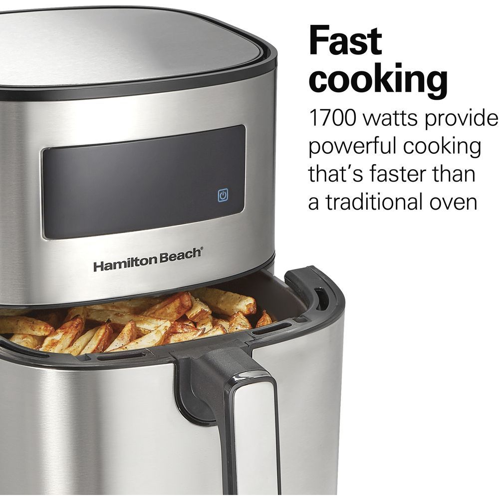 Hamilton Beach - Digital Air Fryer 5.6L - Silver