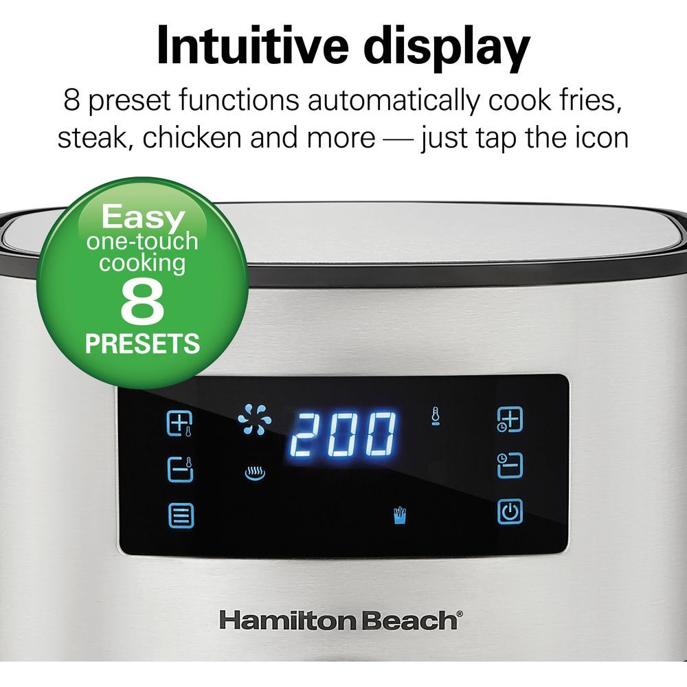 Hamilton Beach - Digital Air Fryer 5.6L - Silver