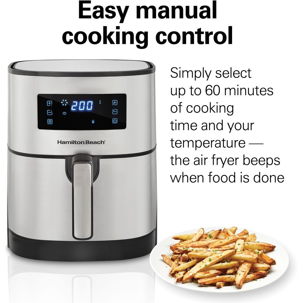 Hamilton Beach - Digital Air Fryer 5.6L - Silver