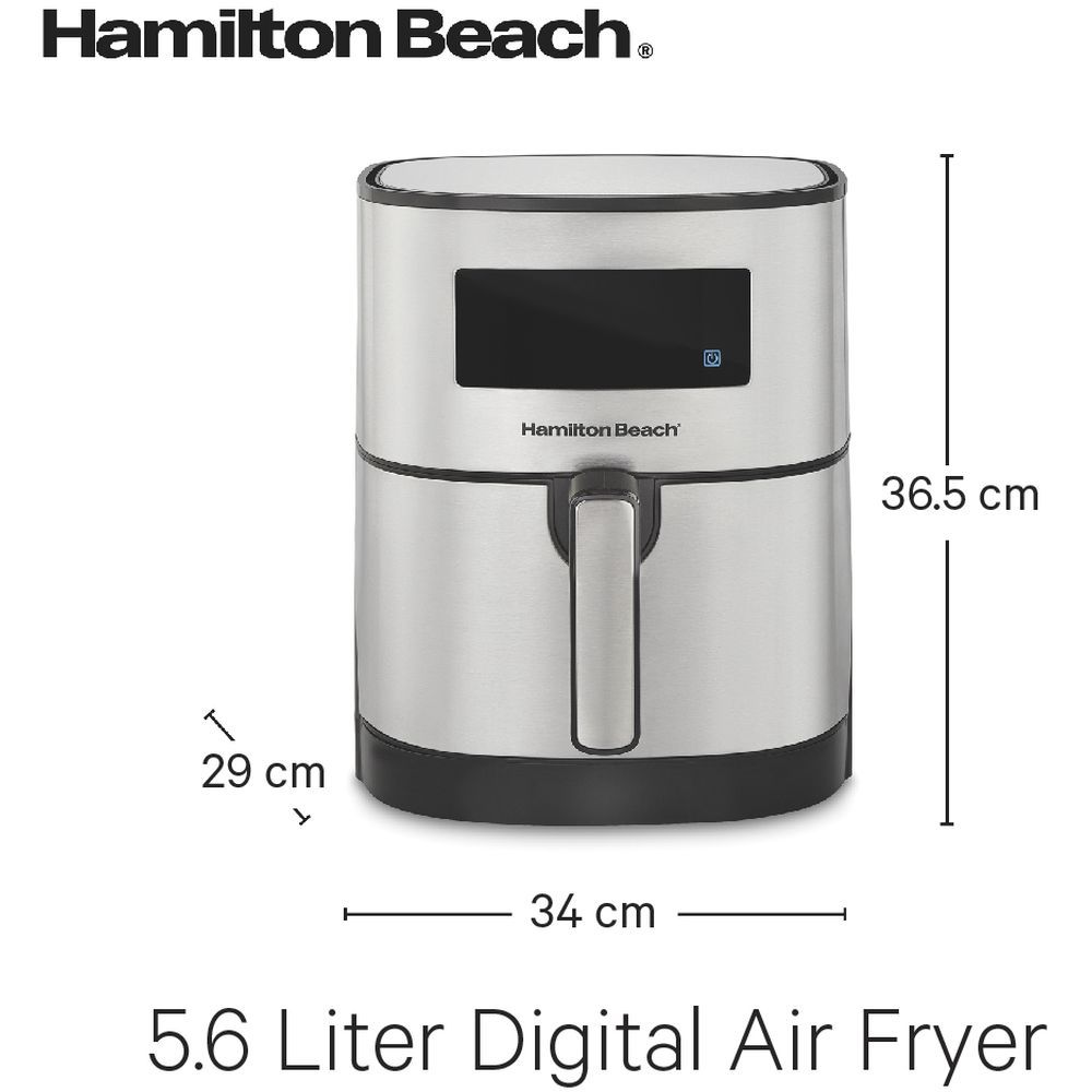 Hamilton Beach - Digital Air Fryer 5.6L - Silver