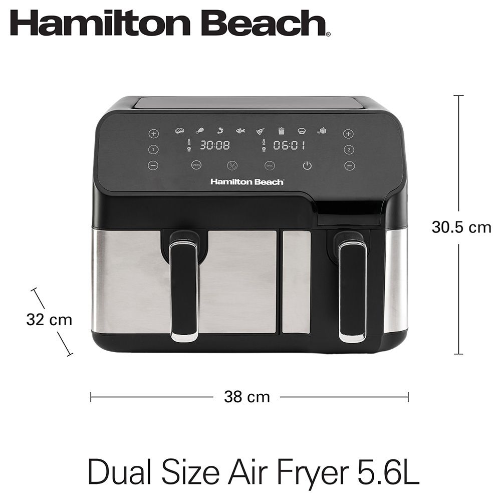 Hamilton Beach - Dual Size Digital Air Fryer 8.5L