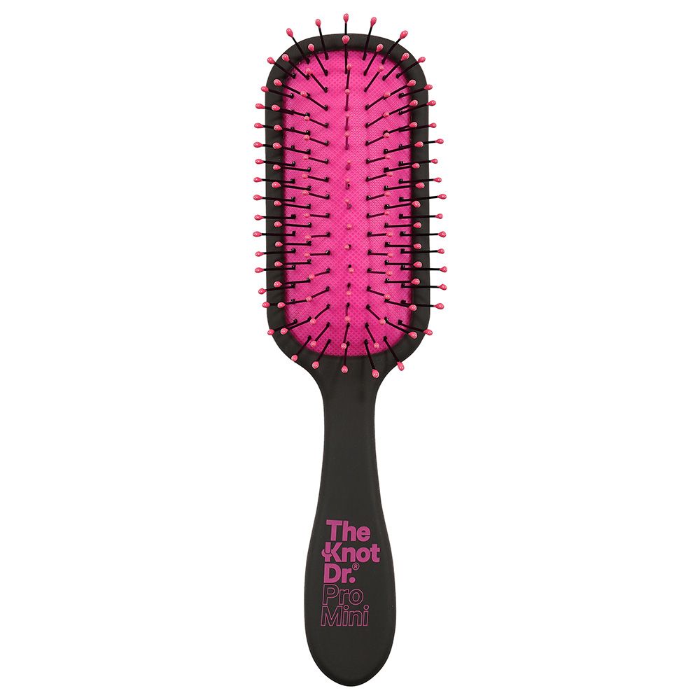 Knot Dr. - Pro Mini Hair Brush w/ Head Case - Fuchsia