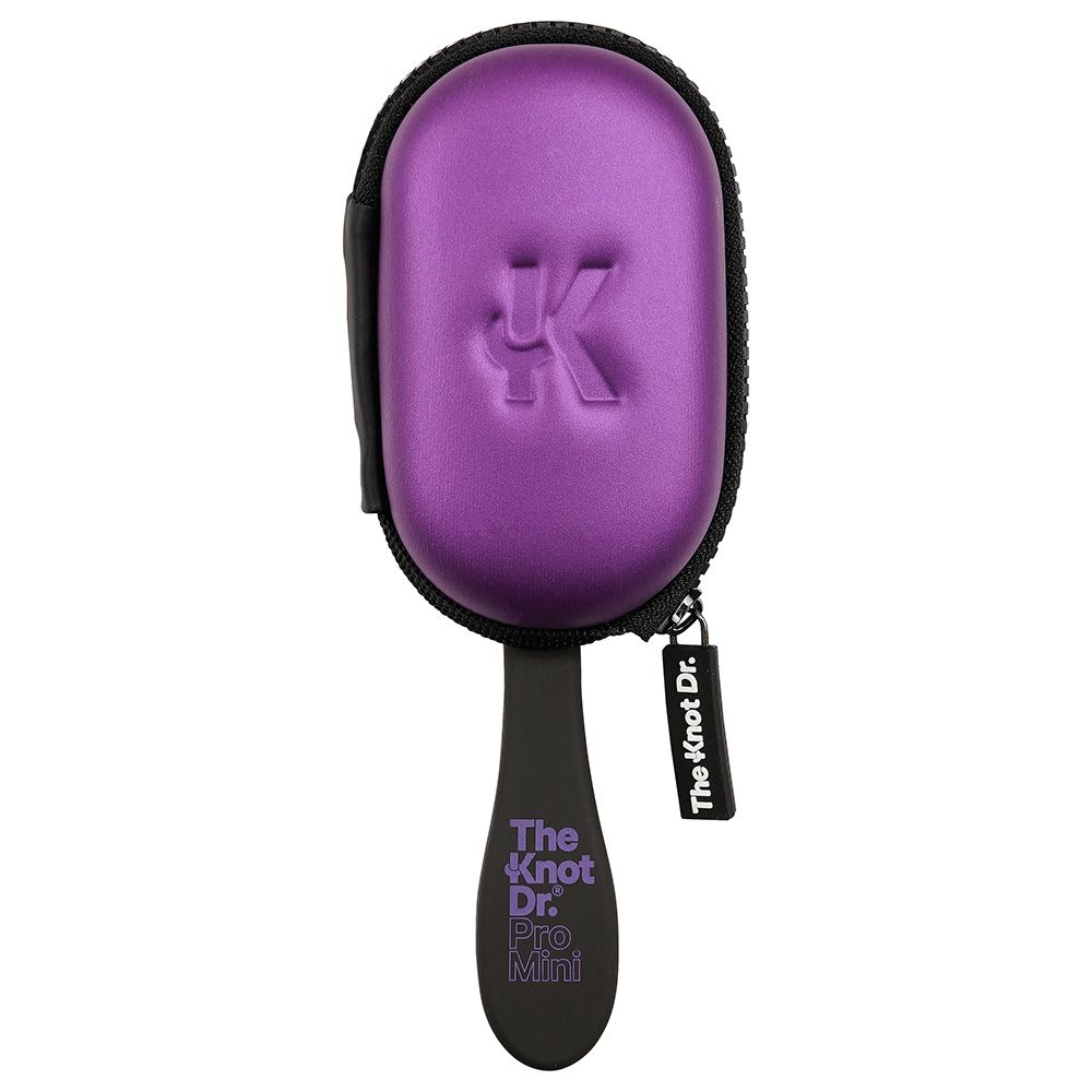 Knot Dr. - Pro Mini Hair Brush w/ Head Case - Periwinkle