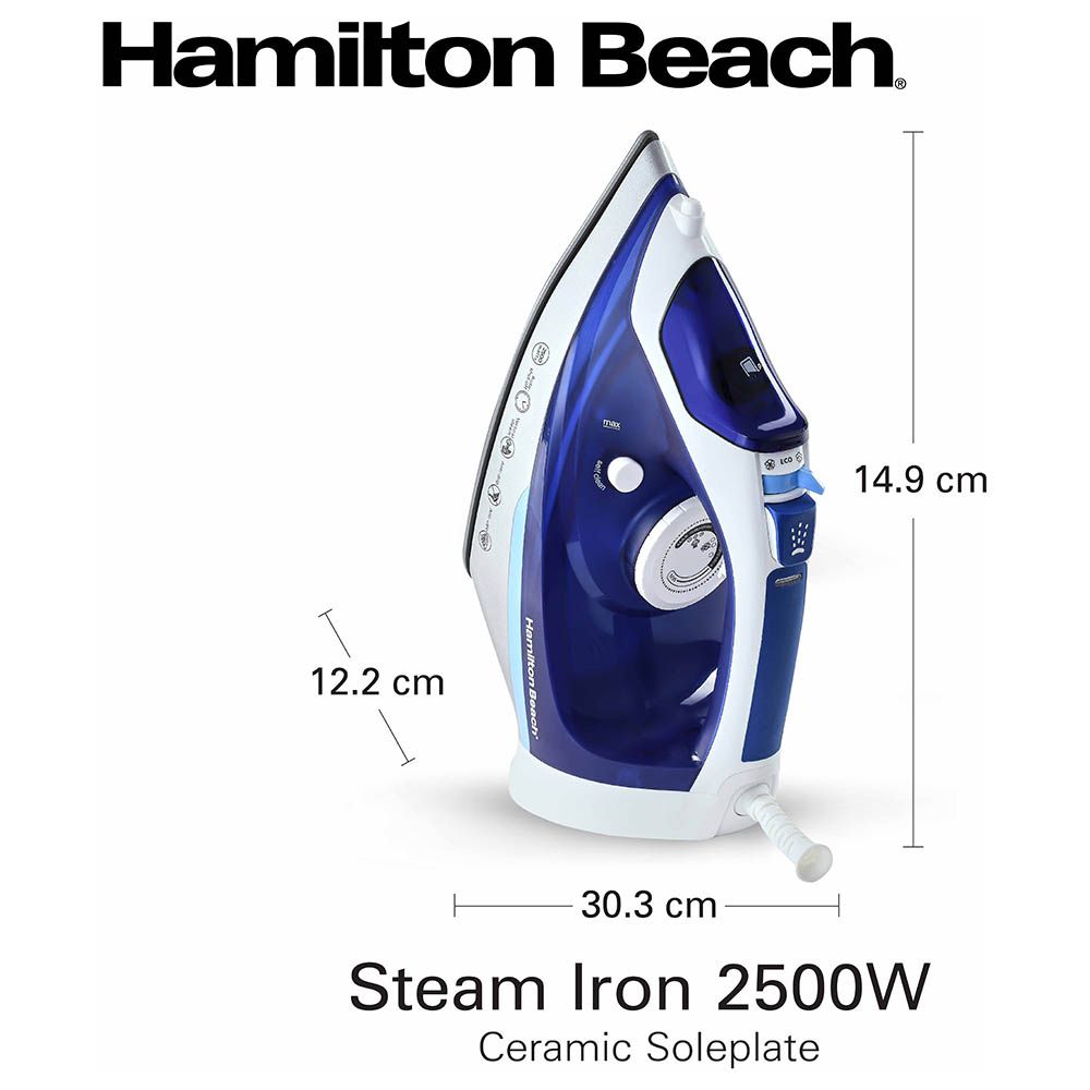 Hamilton Beach - Steam Iron - Blue - 2500 W