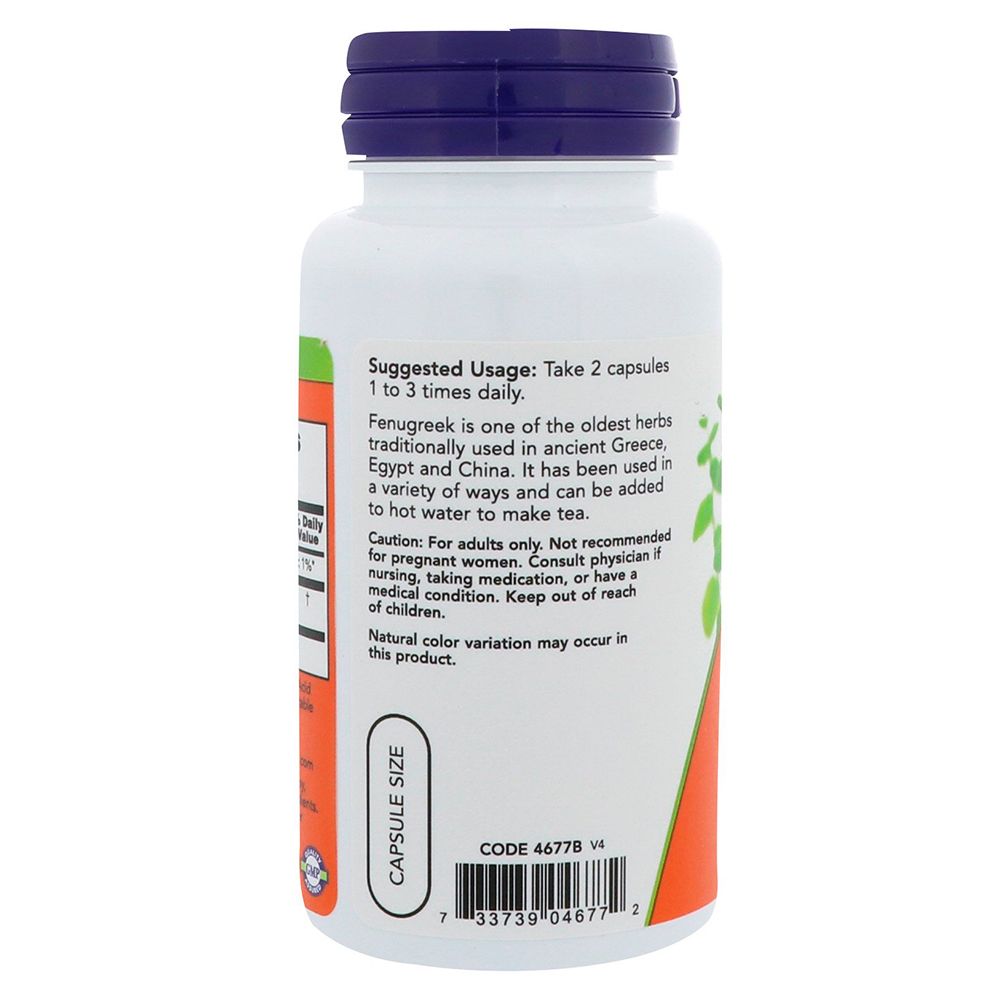 NOW - Fenugreek 500 mg 100 Veg Capsules