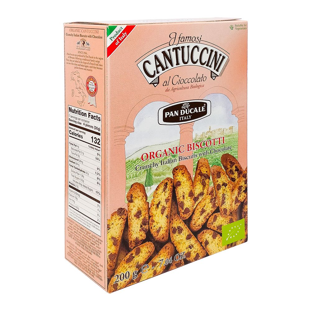 Pan Ducale Cantuccini Biscuits With Chocolate Organic 200g