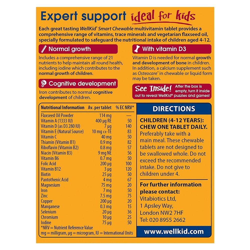 Vitabiotics - Wellkid Multi-Vitamin Smart Chewable Tablets