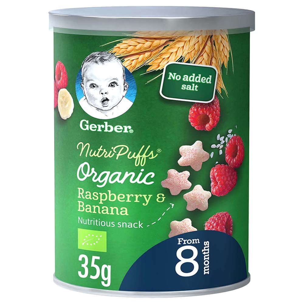 Nestle - Gerber Organic Nutripuffs Raspberry & Banana 35g