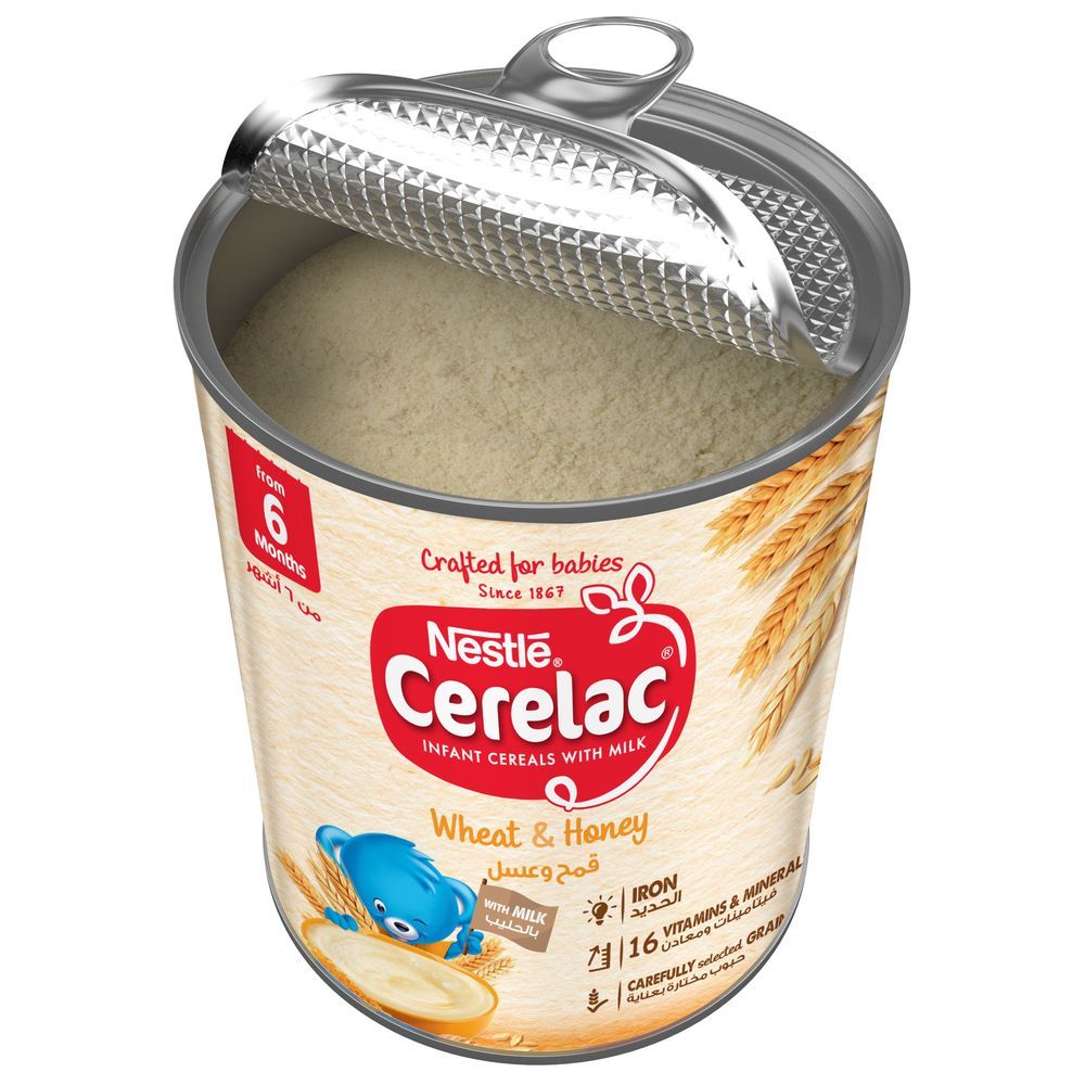 Nestle - Cerelac Cereals With Iron+ Wheat & Honey 400g Tin