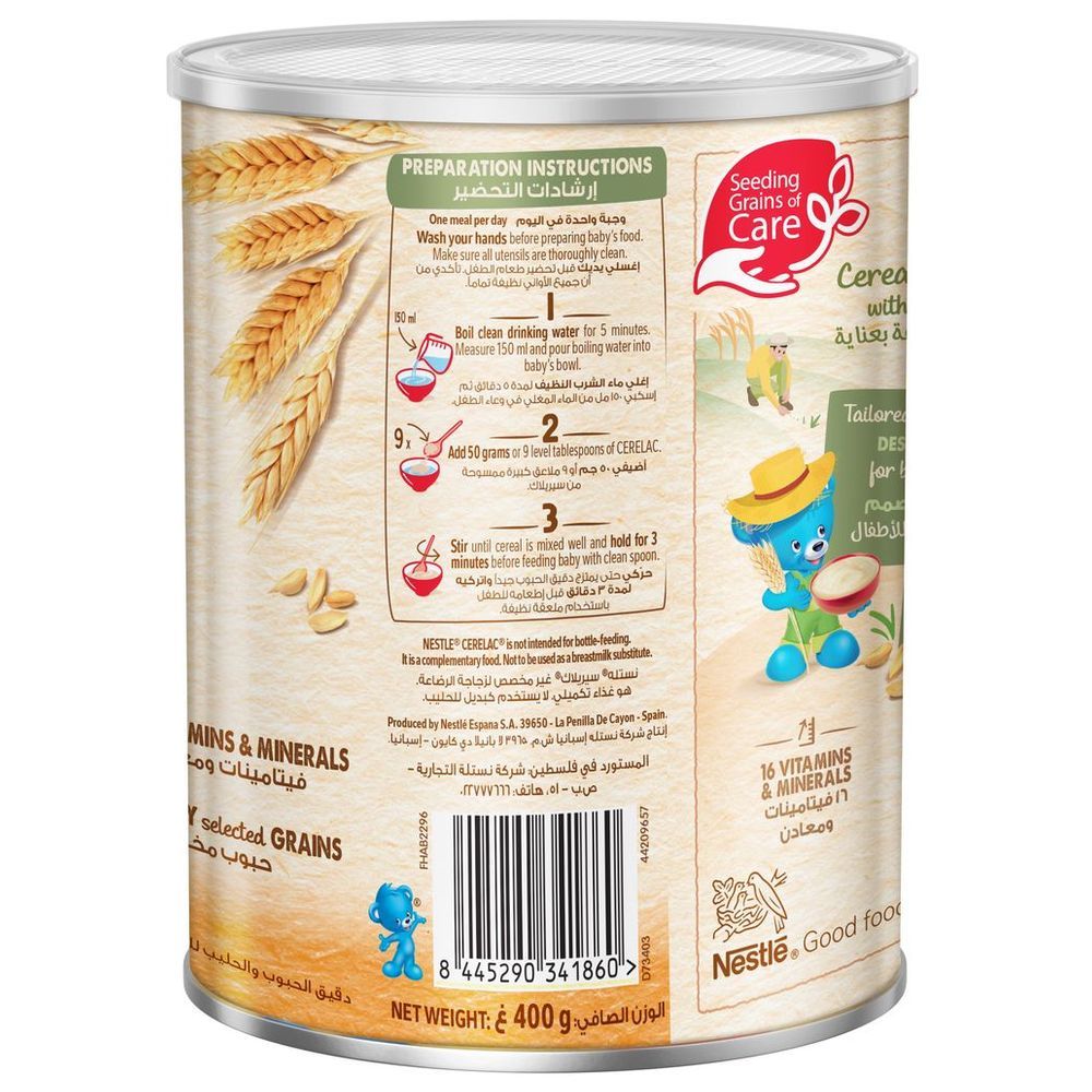 Nestle - Cerelac Cereals With Iron+ Wheat & Honey 400g Tin