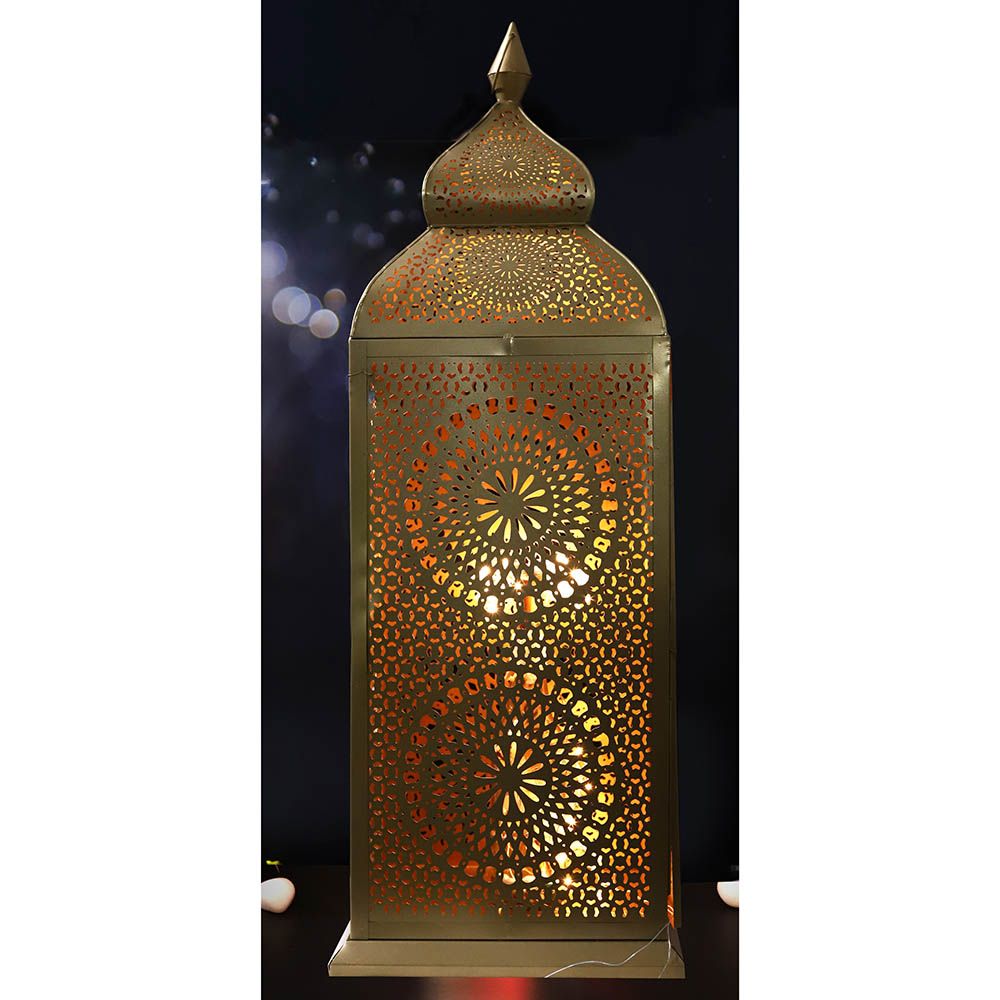 HilalFul - Authentic Handmade Chakra Lantern - Xl - Golden