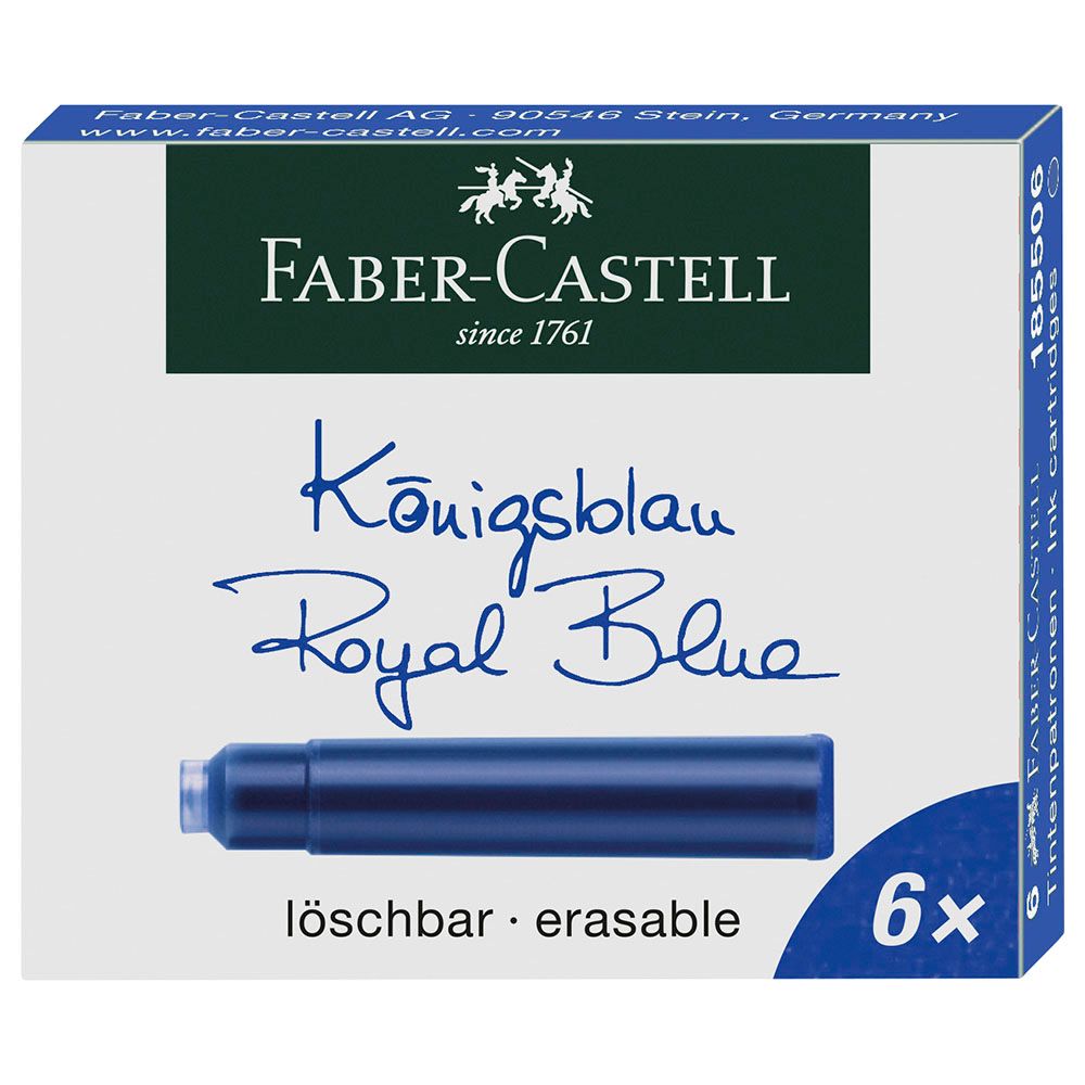 Faber-Castell - Ink Cartridge Packet - Blue - 60pcs