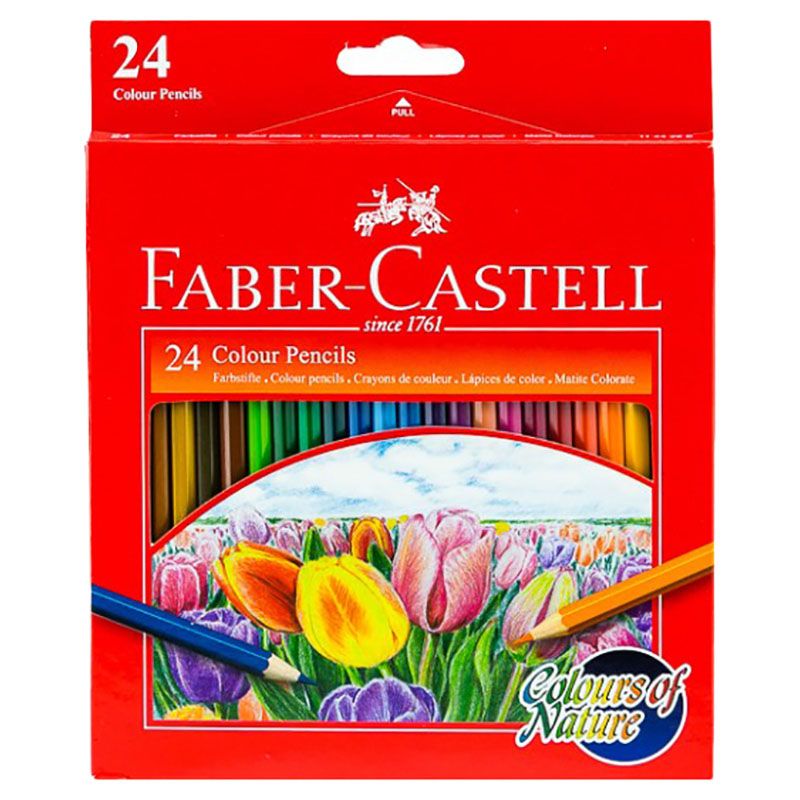 Faber-Castell - Colour Pencils 24pcs w/ Washable Wax Crayons 24pcs