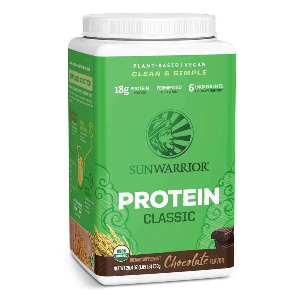 Sunwarrior - Classic Clean & Simple Organic Protein Powder - Chocolate - 750G