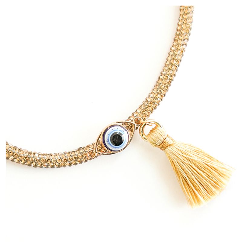 Natelzee - Phone Evil Eye Wristlet Strap - Gold