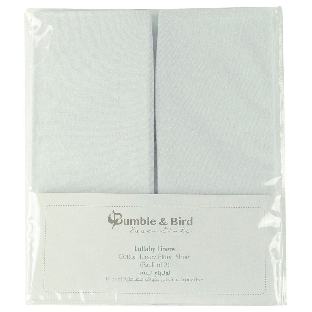 Bumble & Bird - Basic Cotton Jersey x 2 for Moses Basket