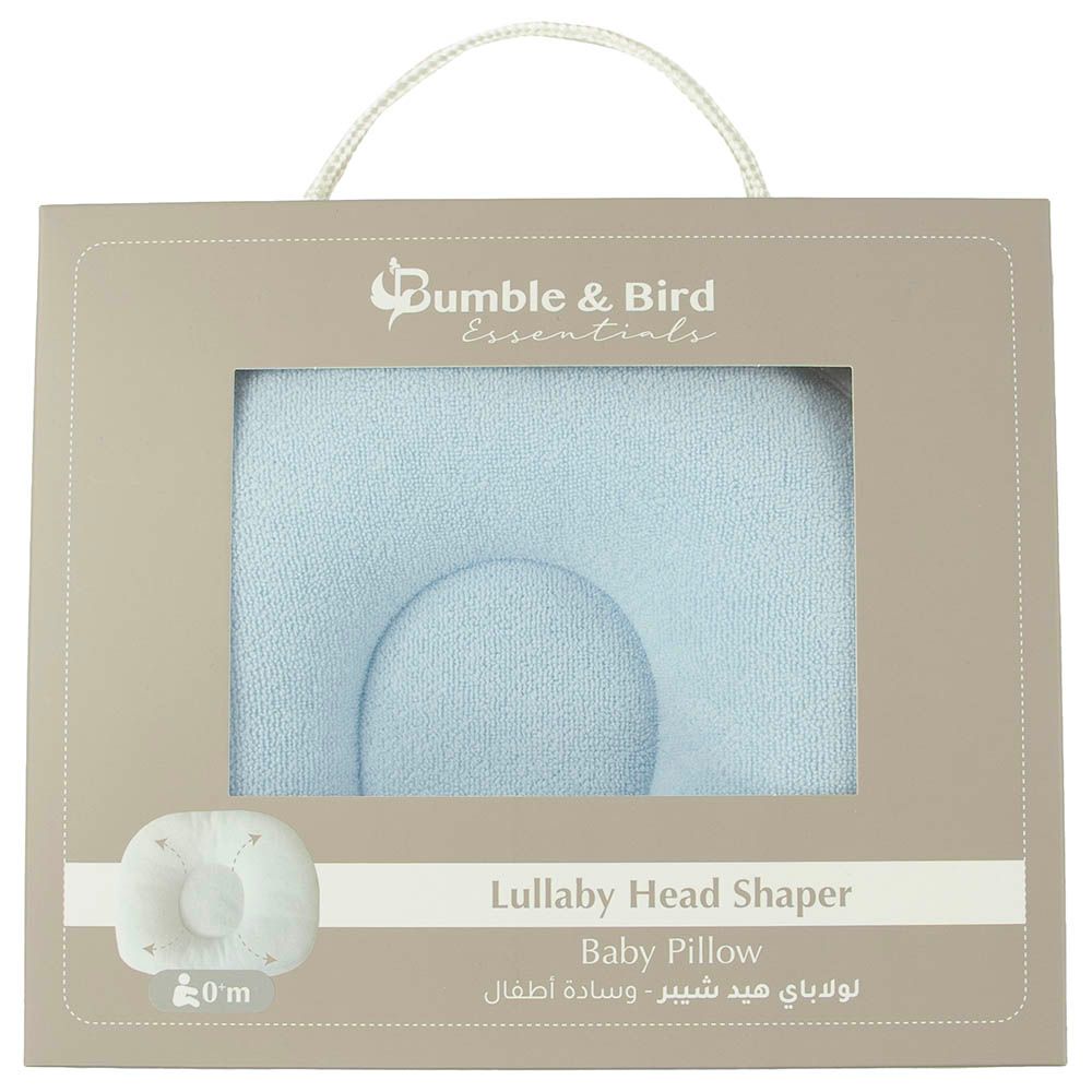 Bumble & Bird - Lullaby Head Shaper And Baby Pillow- Blue