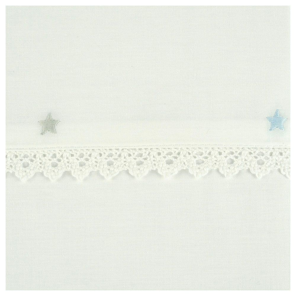 Bumble & Bird - Embroidered Duvet Cover & Pillowcase For Cot - Blue