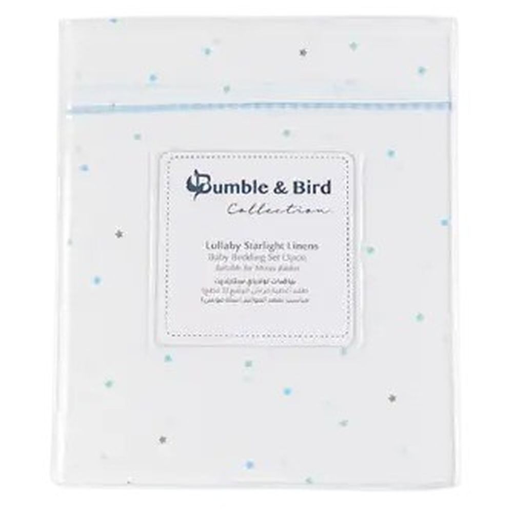 Bumble & Bird - Cotton Stars Baby Bedding For Bassinet - Grey - 3pcs