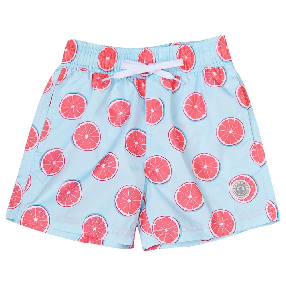 Badawii Beachwear - Boy Swim Short - Sweet Pomelo - Light Blue 