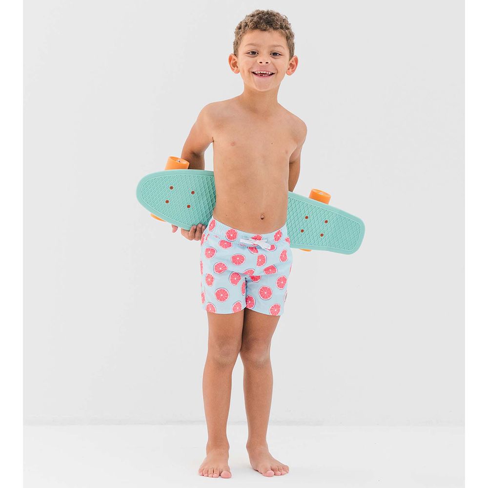 Badawii Beachwear - Boy Swim Short - Sweet Pomelo - Light Blue 