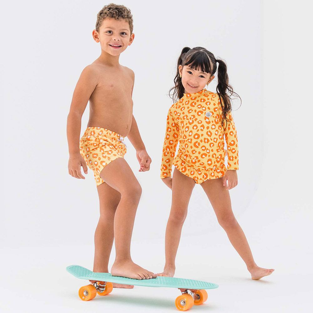 Badawii Beachwear - Girl 2pc-Set - Animal Print - Yellow