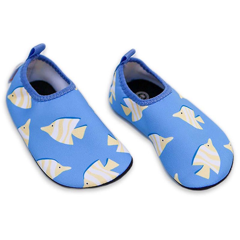 Badawii Beachwear - Kids Swimshoes - Yellow Fish - Blue