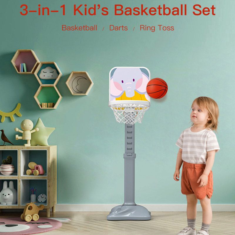 Buddiez - 3-in-1 Basketball Stand, Darts & Ring Toss Stand  (Exclusive)