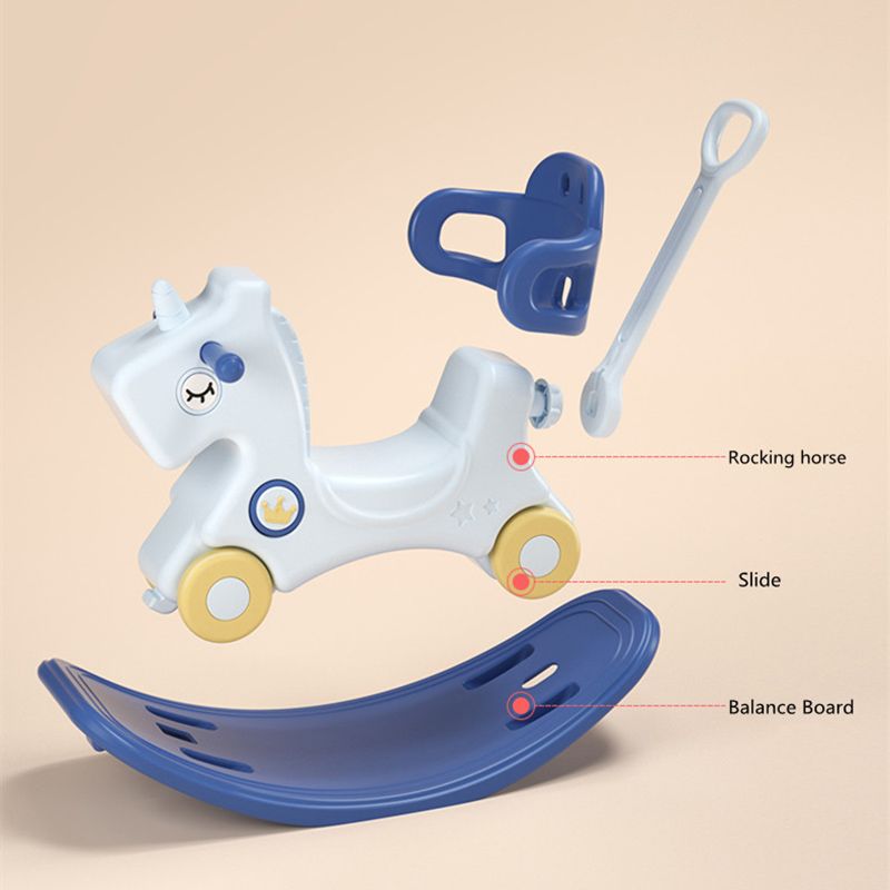 Little Learners - 4-in-1 Kid's Rocking Horse - Blue (Exclusive)