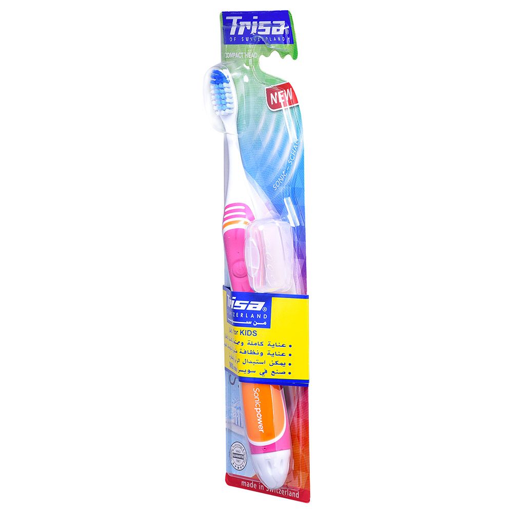 Trisa - Sonic Power Junior Electric Toothbrush - Pink