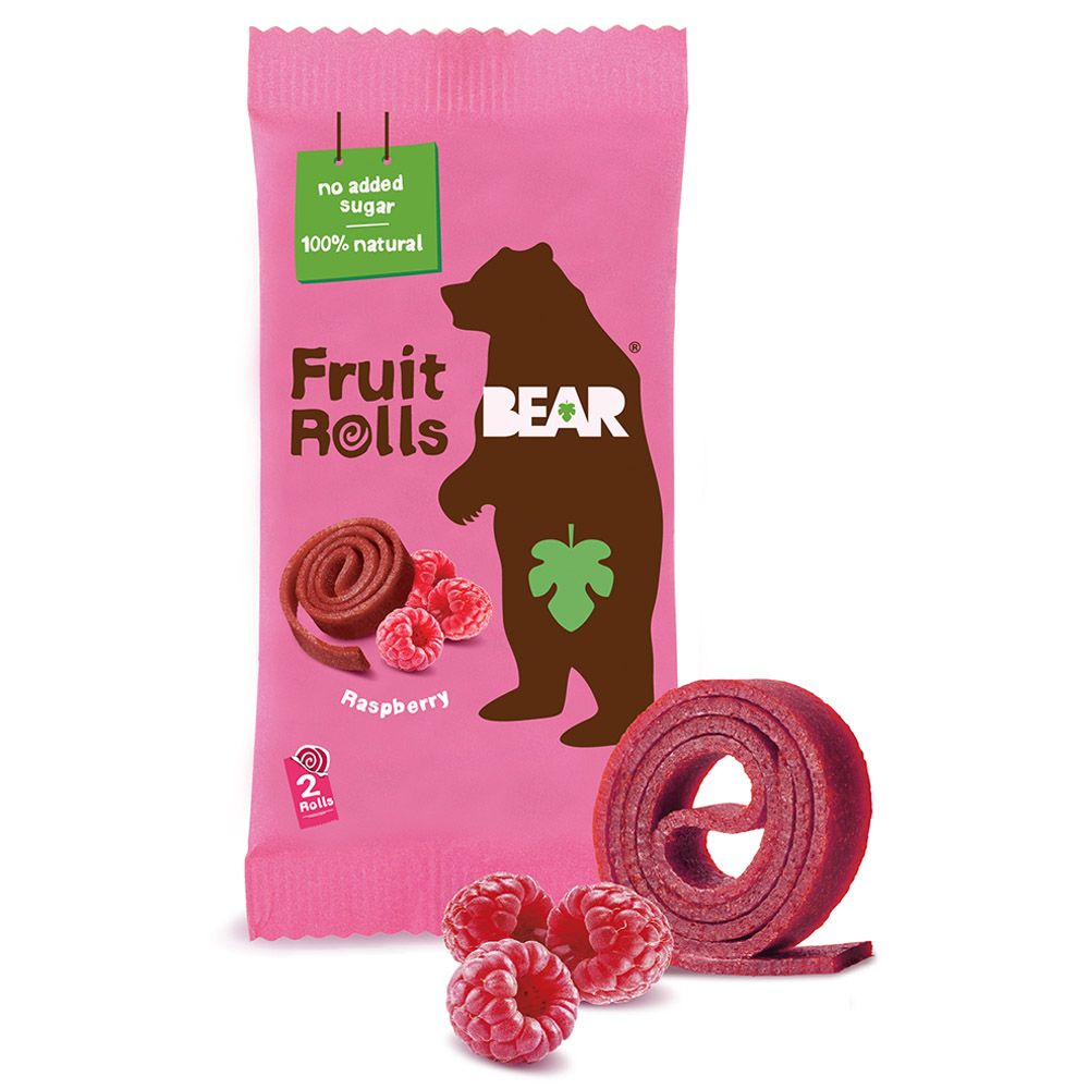 Bear - 'Fruit Rolls' Raspberry - Healthy On The Go Snack