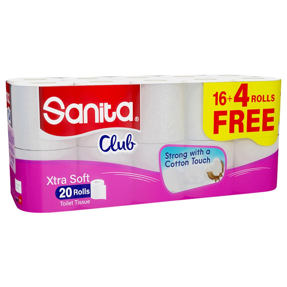 Sanita - Toilet Paper - 16+4 Rolls - 200 Sheets 