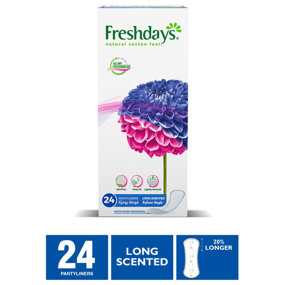 Freshdays - Daily Liners Long Scented - 24 Pads