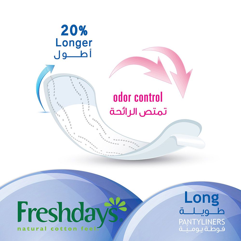 Freshdays - Daily Liners Long - 48 Pads