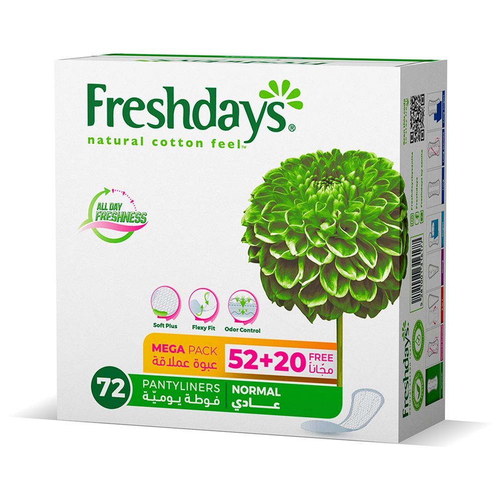 Freshdays Daily Liners Normal 72 Pads