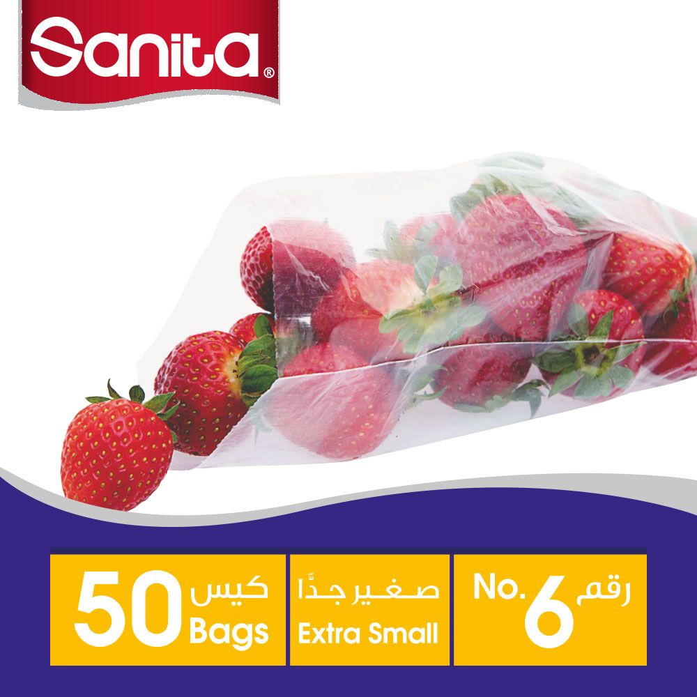 Sanita - Food Storage Bags Biodegradable No.6 - 50 Bags