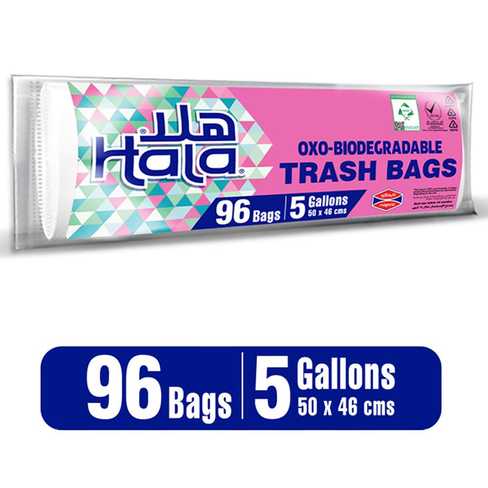 Hala - Trash Bags Biodegradable - 5 Gallons - 96 Bags