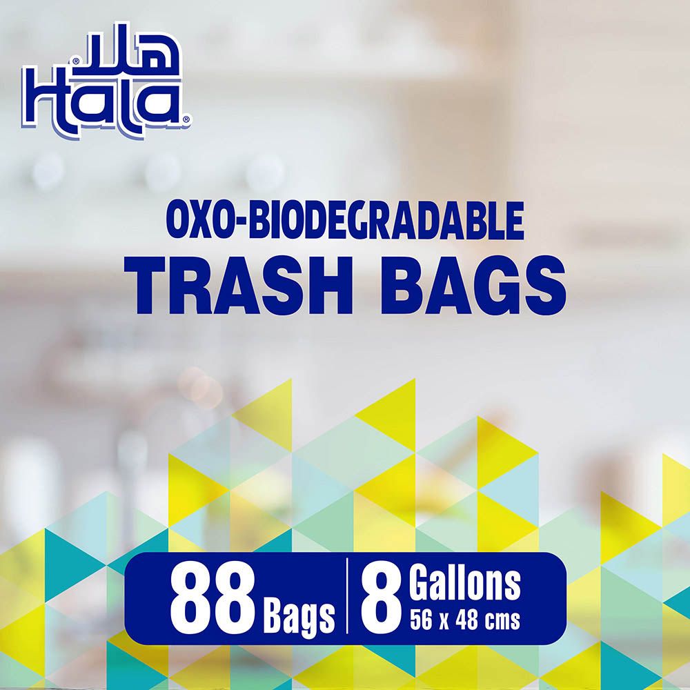 Hala - Trash Bags Biodegradable - 8 Gallons - 88 Bags