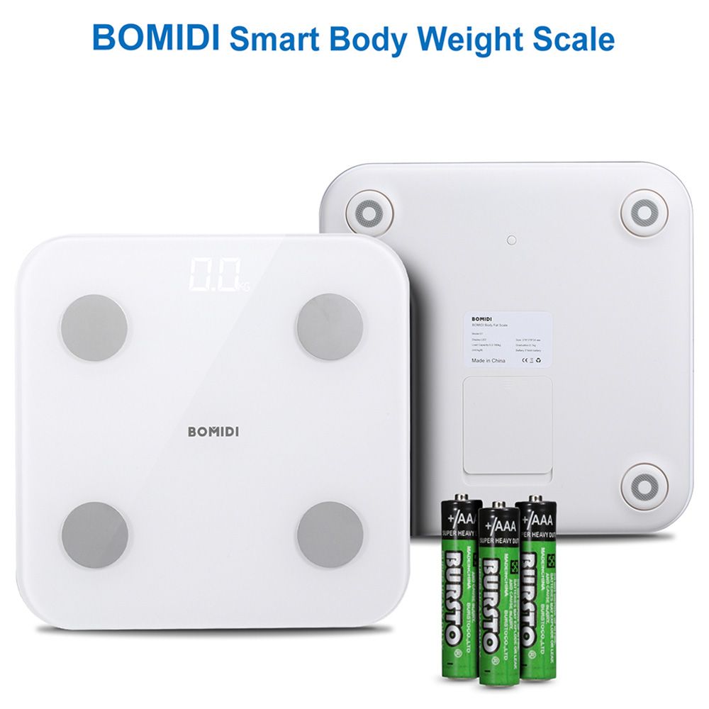 Bomidi - S1 Smart Body Fat Weight Scale - White