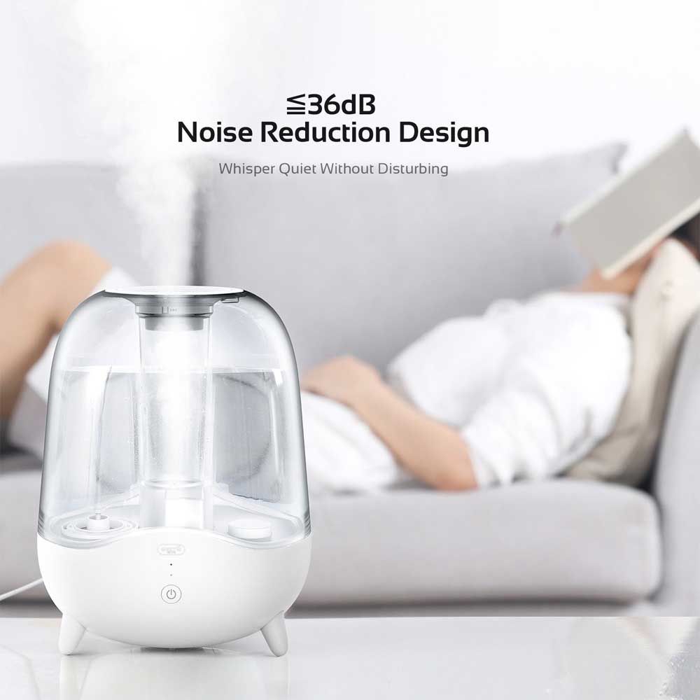 Deerma - Crystal Clear Ultrasonic Cool Mist Humidifier 5L - White