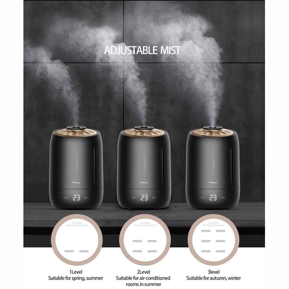 Deerma - Aromatherapy Three Gear Ultrasonic Humidifier 5L - Black