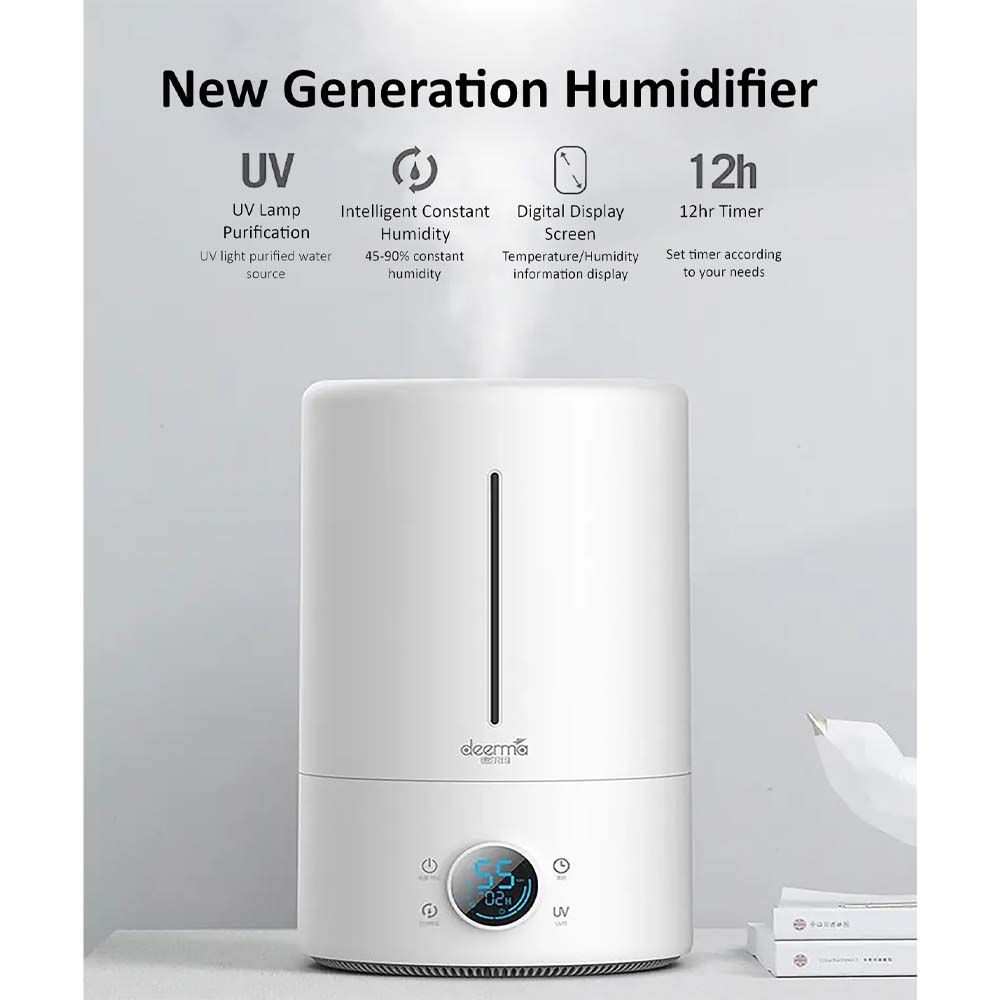 Deerma - Touch Display Smart Humidifier 5L - White