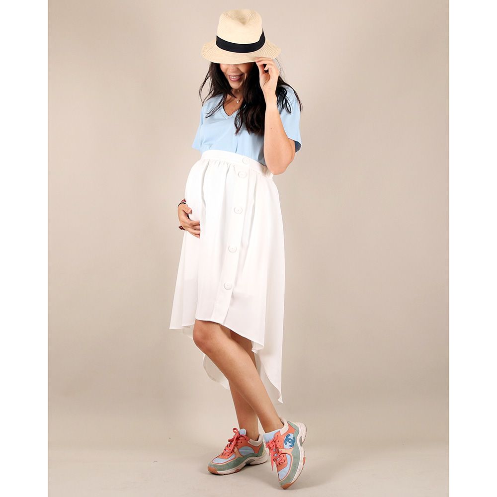 Oh9shop - Skirt - White