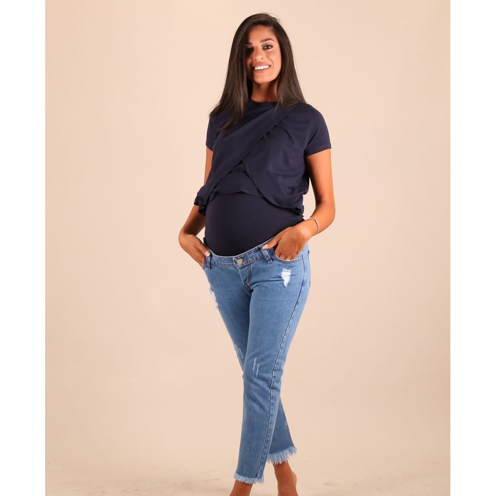 Oh9shop - Blue Denim Sima Boyfriend Jeans