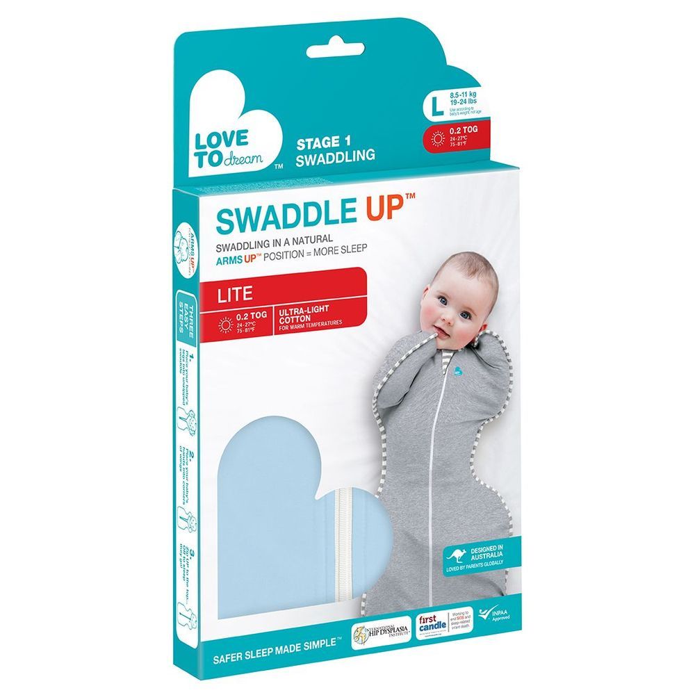 Love To Dream - Swaddle Up Lite - Light Blue